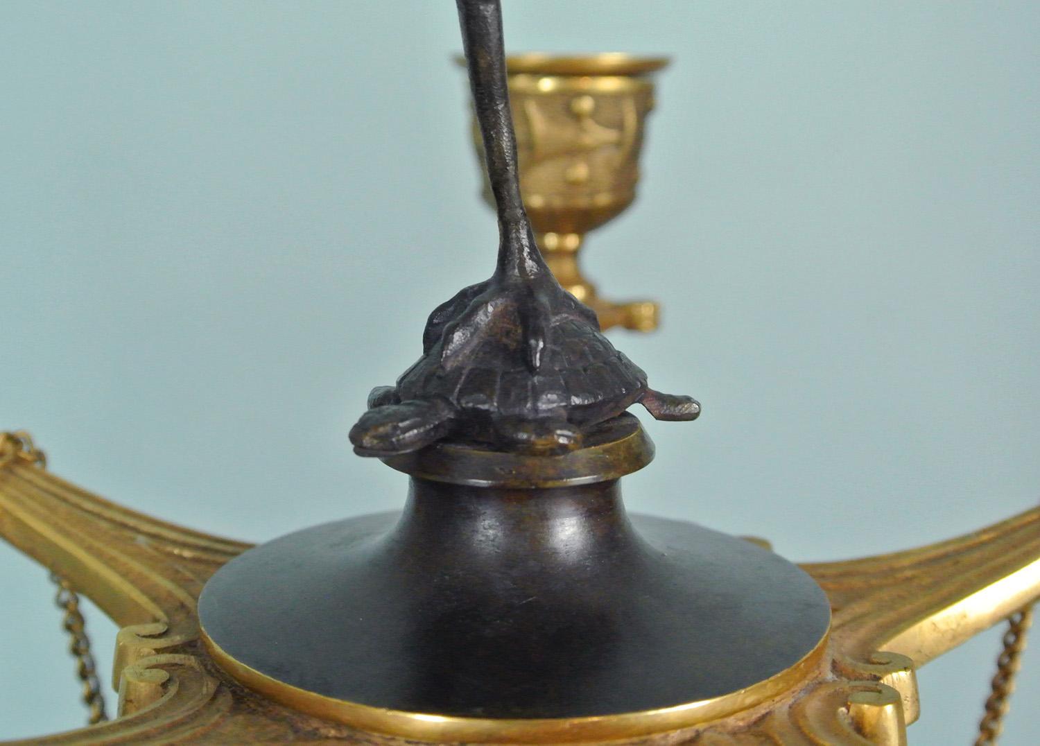 Exemplaire exemplaire de candélabre Barbedienne en bronze et bronze doré vers 1880 en vente 2