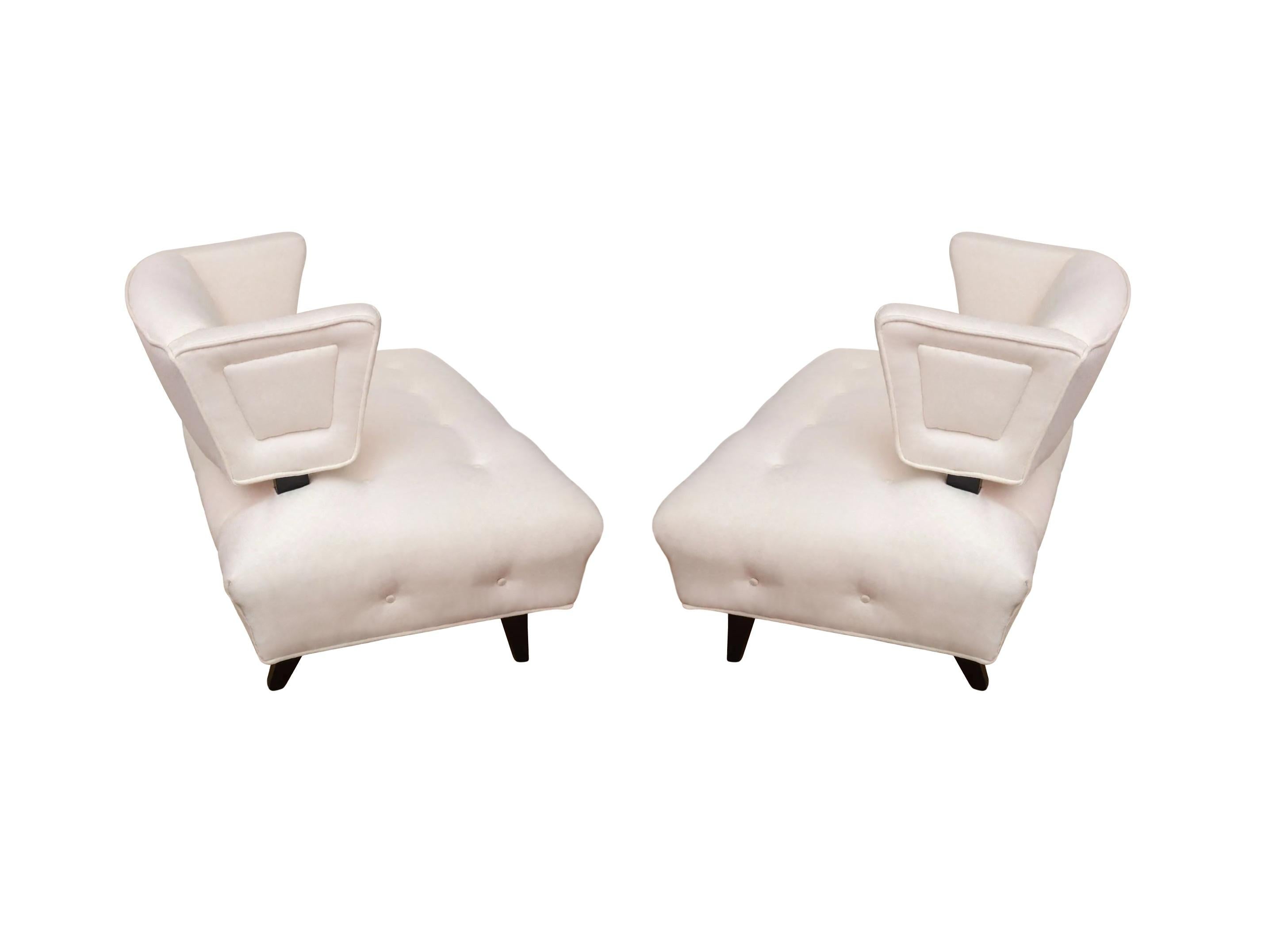 American Exemplary Pair of Restored Slipper Loungers For Sale