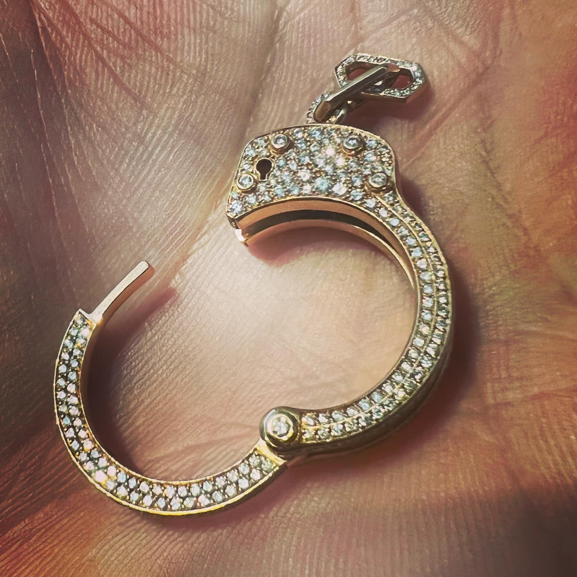 Cohearted Ring / Halskette - 18k Gelbgold und Diamanten - 2,61 Karat (Rundschliff) im Angebot