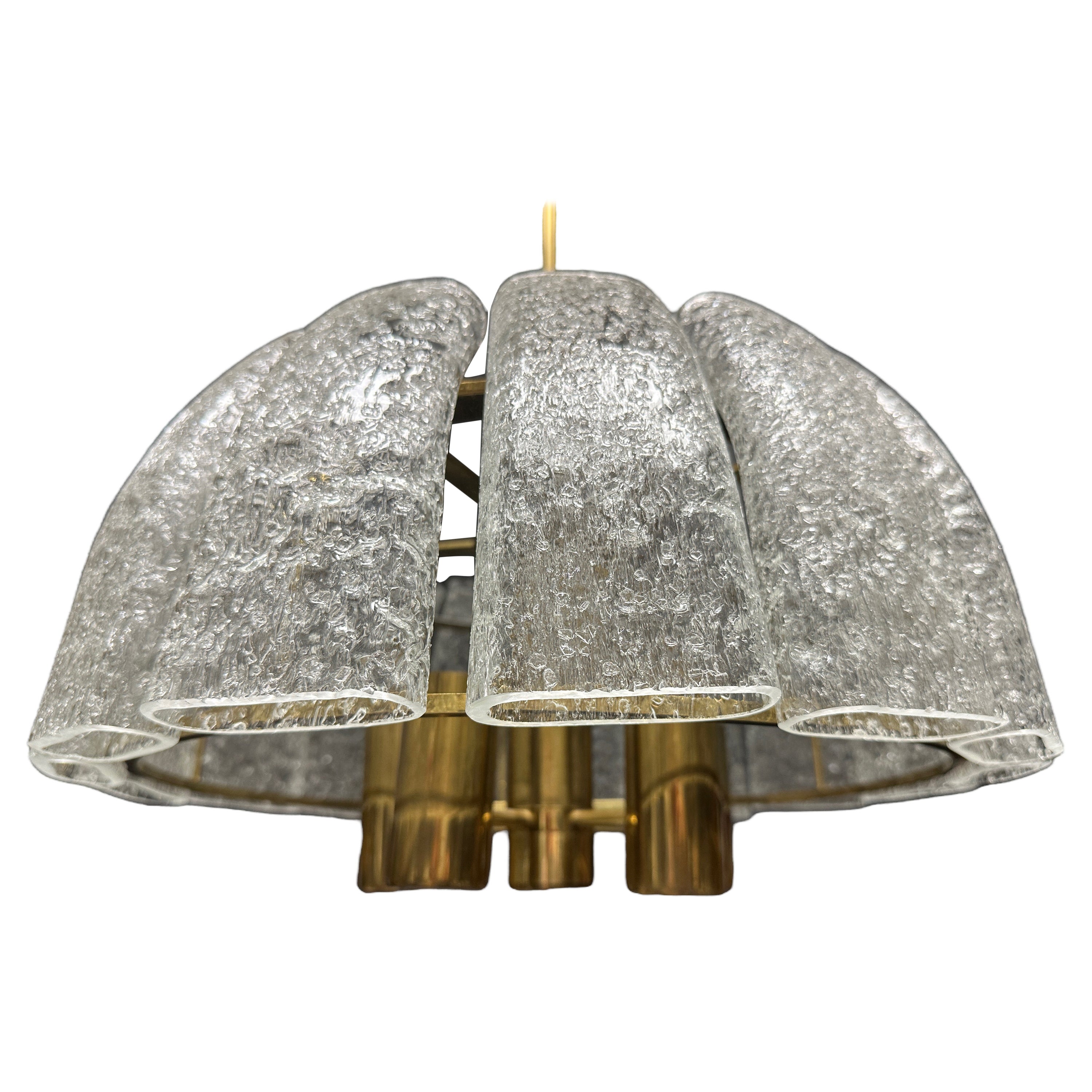 Lustre exceptionnel des années 1950 de Doria Leuchten Germany (Modernisme du milieu du siècle) en vente