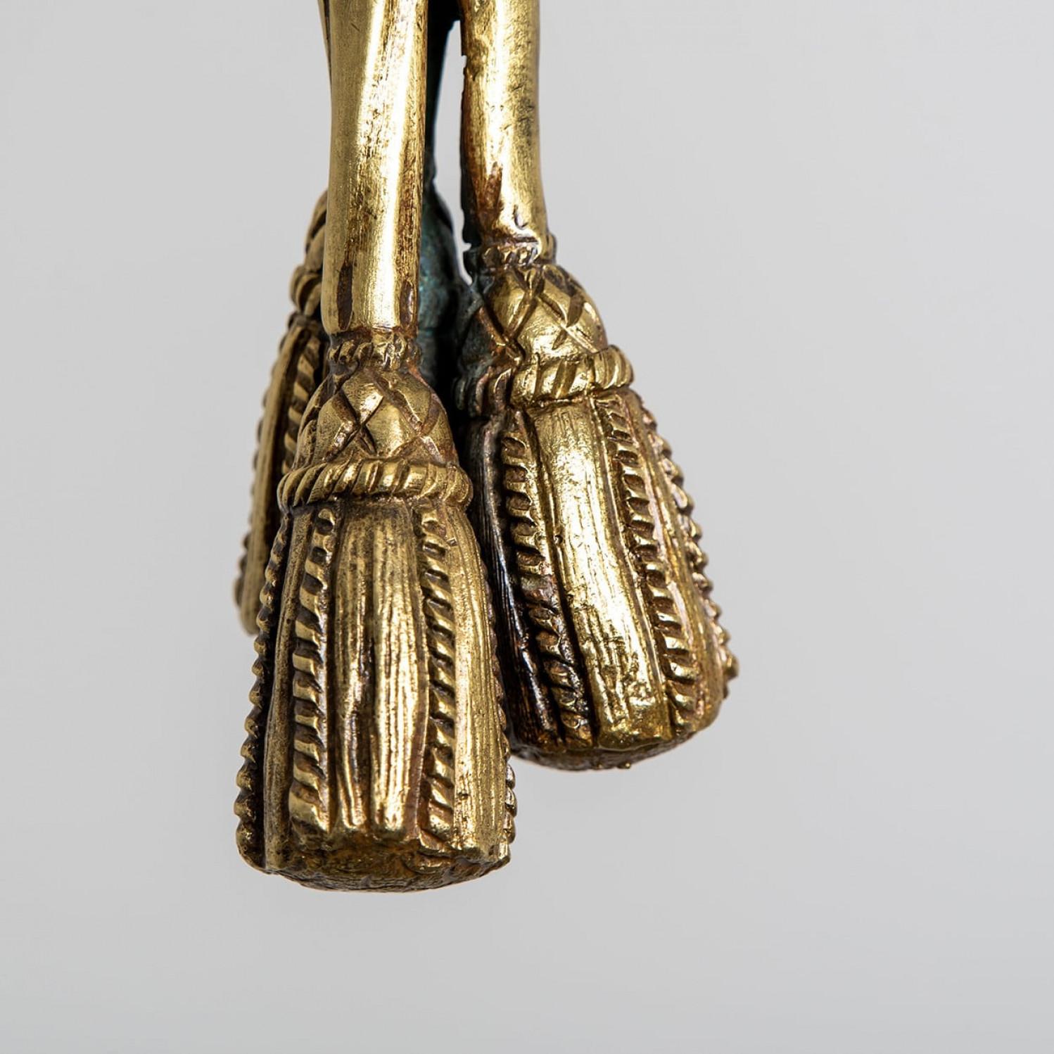 Lampadario in bronzo dorato e vetro, Francia, 1890 circa in vendita 7