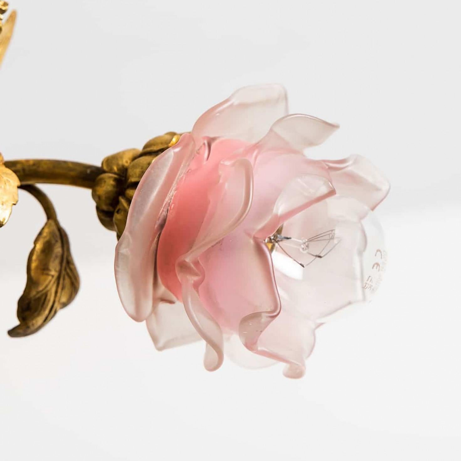 Exeptionaler Kronleuchter aus vergoldeter Bronze und Glas, Frankreich, um 1890 (Vergoldet) im Angebot