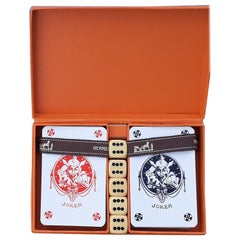 Exeptional Hermès Set of 2 Card Games from the Lydia Moonta Liner Casino 1974