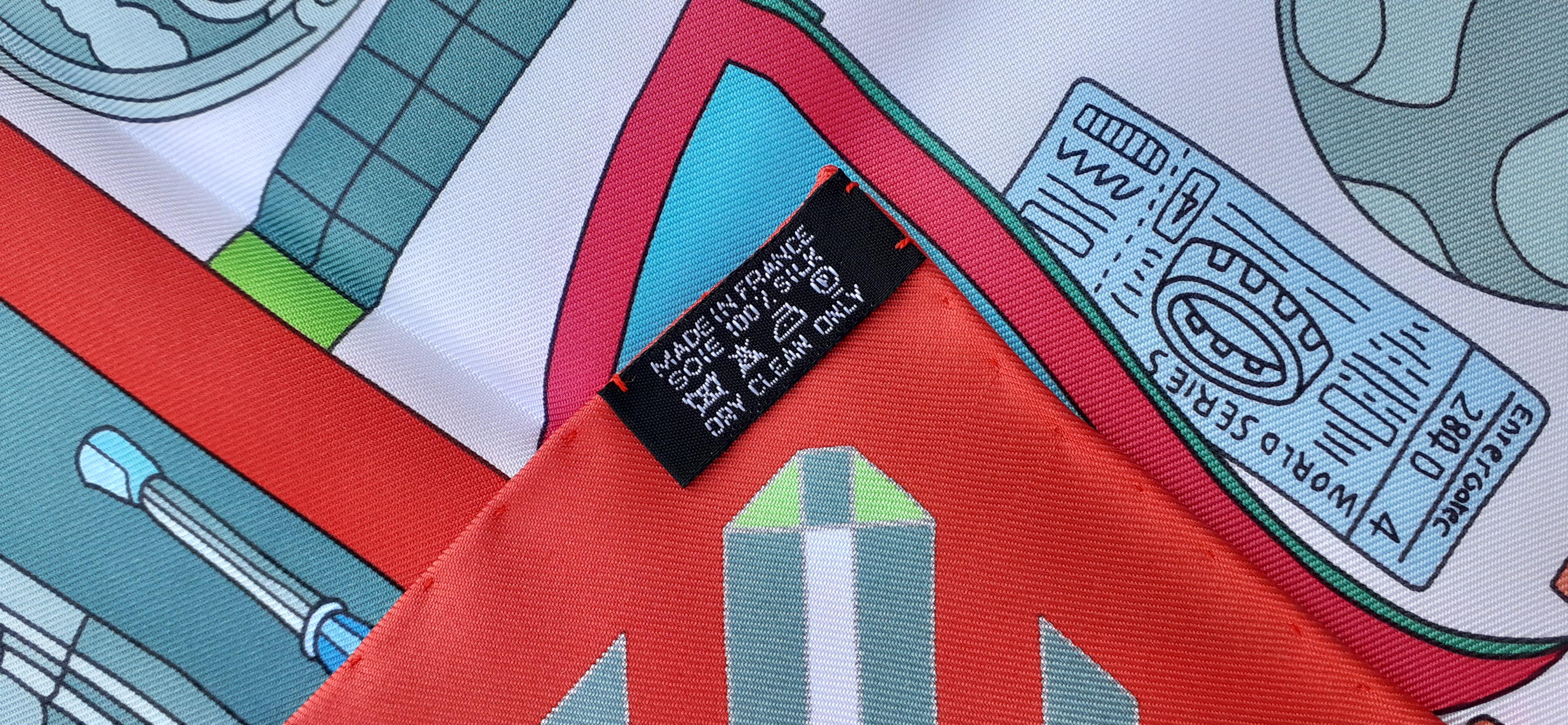 Exeptional Hermès Silk Scarf Les Trophées Special Edition AS MONACO FC Rare 6