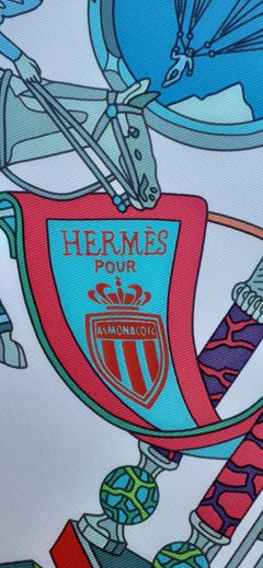 Exeptional Hermès Silk Scarf Les Trophées Special Edition AS MONACO FC Rare