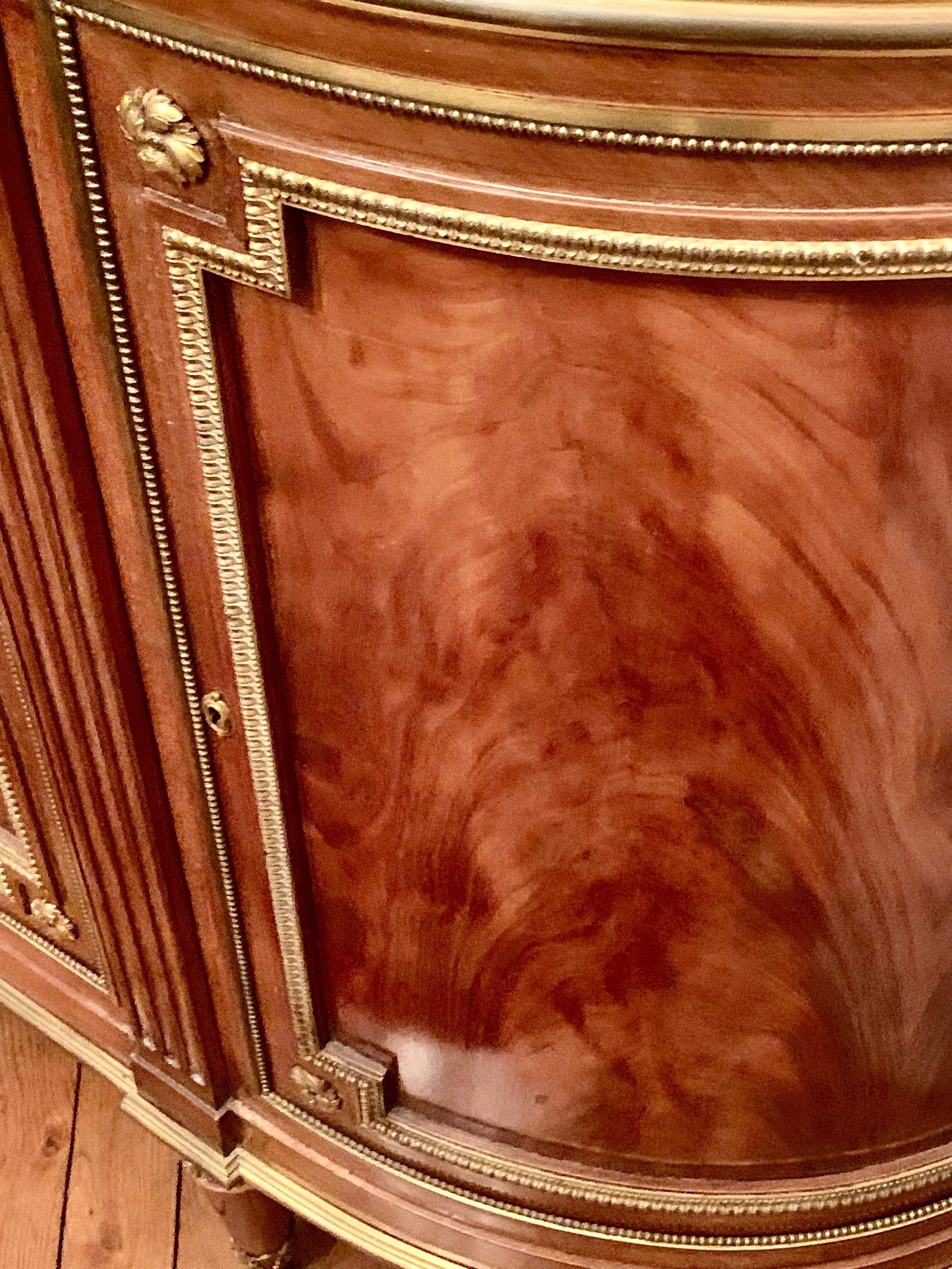 Late 19th Century Exceptional sideboard mahogany with bronze by linke For Sale