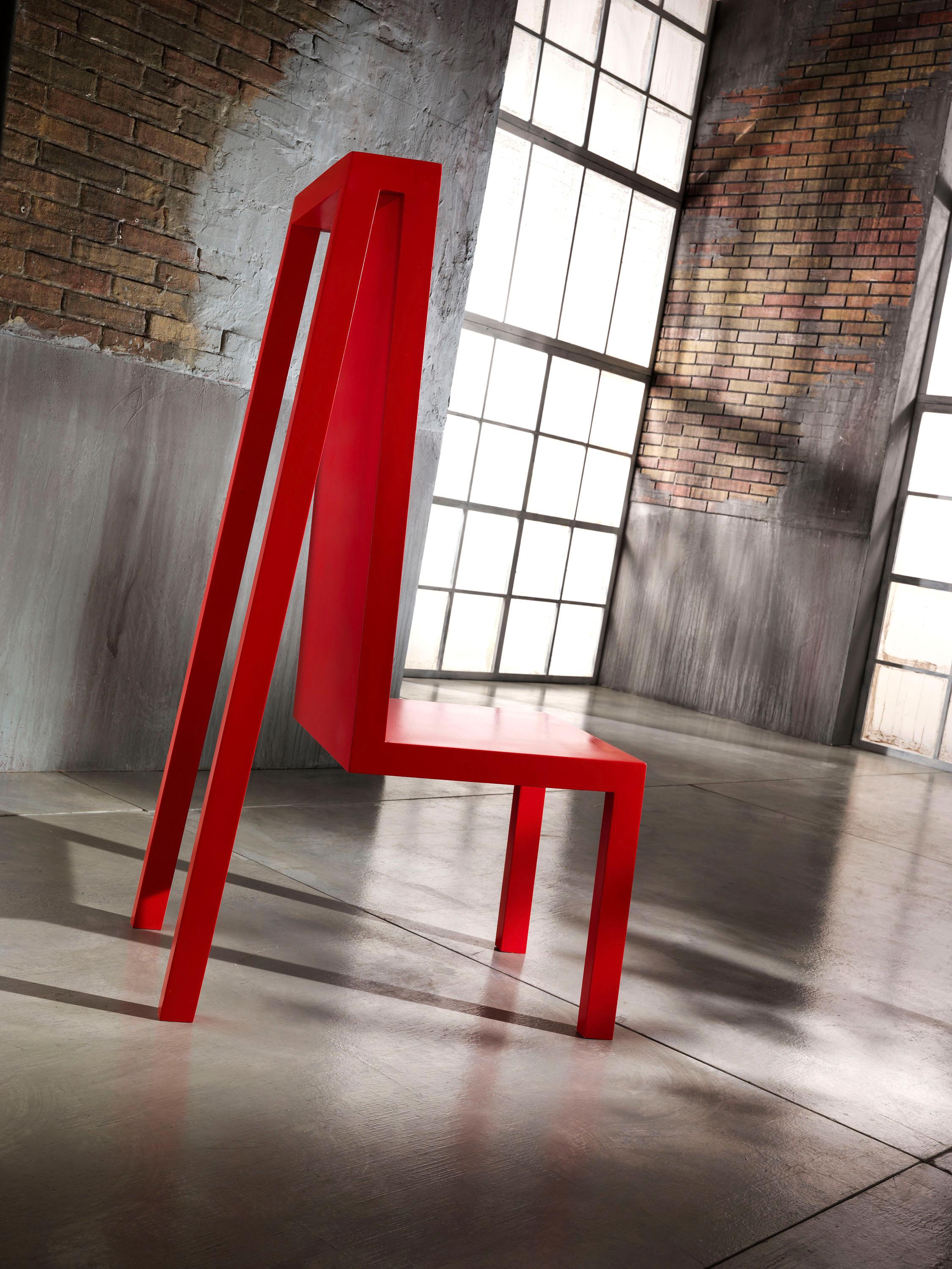Post-Modern Exercice Rouge Chair by Francesco Profili For Sale