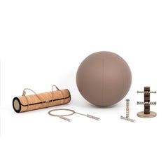 TAPIS DE GYM AVEC COUSSIN DE SOUTIEN, couleur taupe