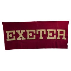 Exeter Academy Maroon Felt Banner, 1950s