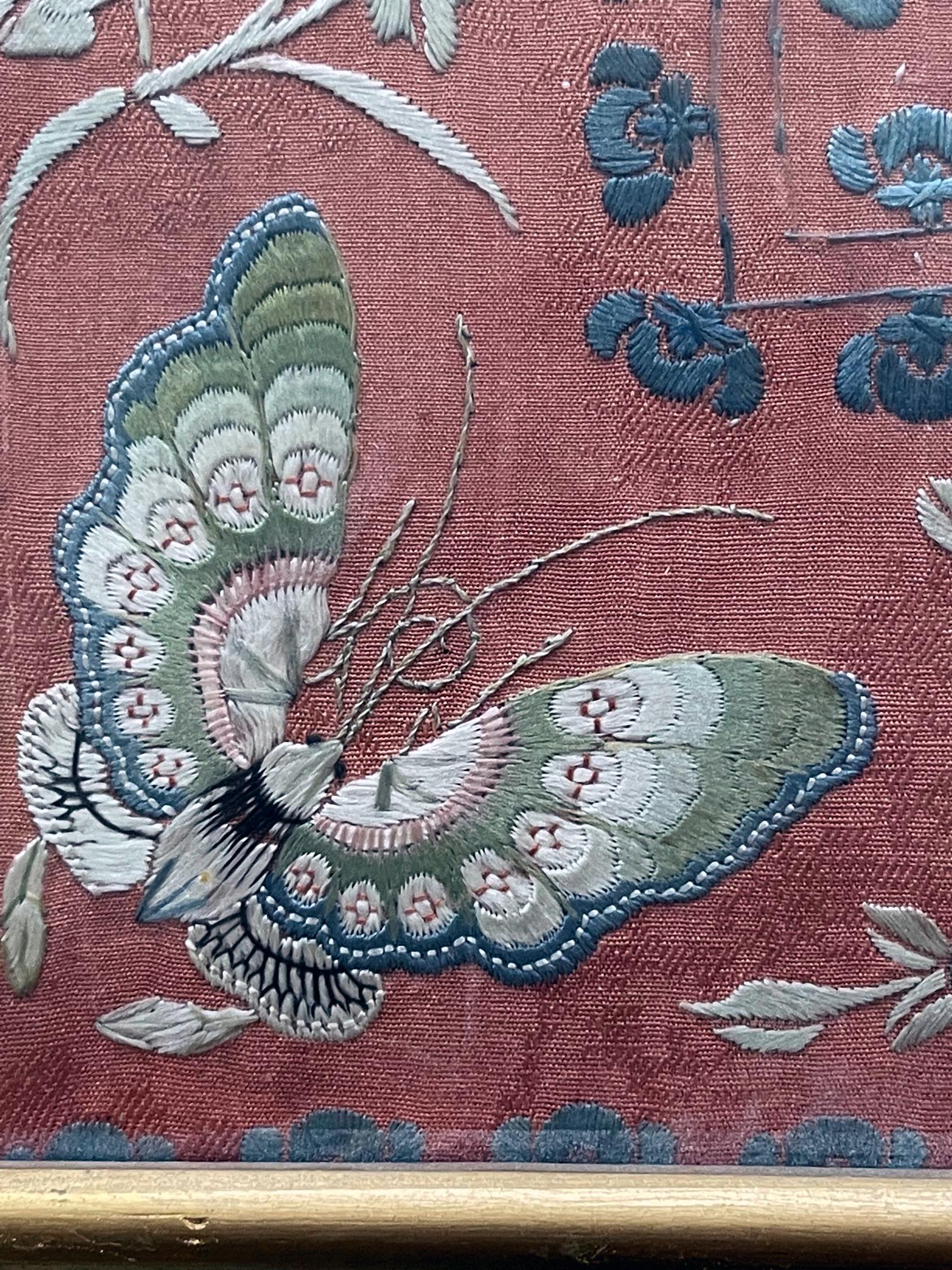 Exhibited Framed Fine Chinese Embroidery Silk Panel Qing Dynasty For Sale 5