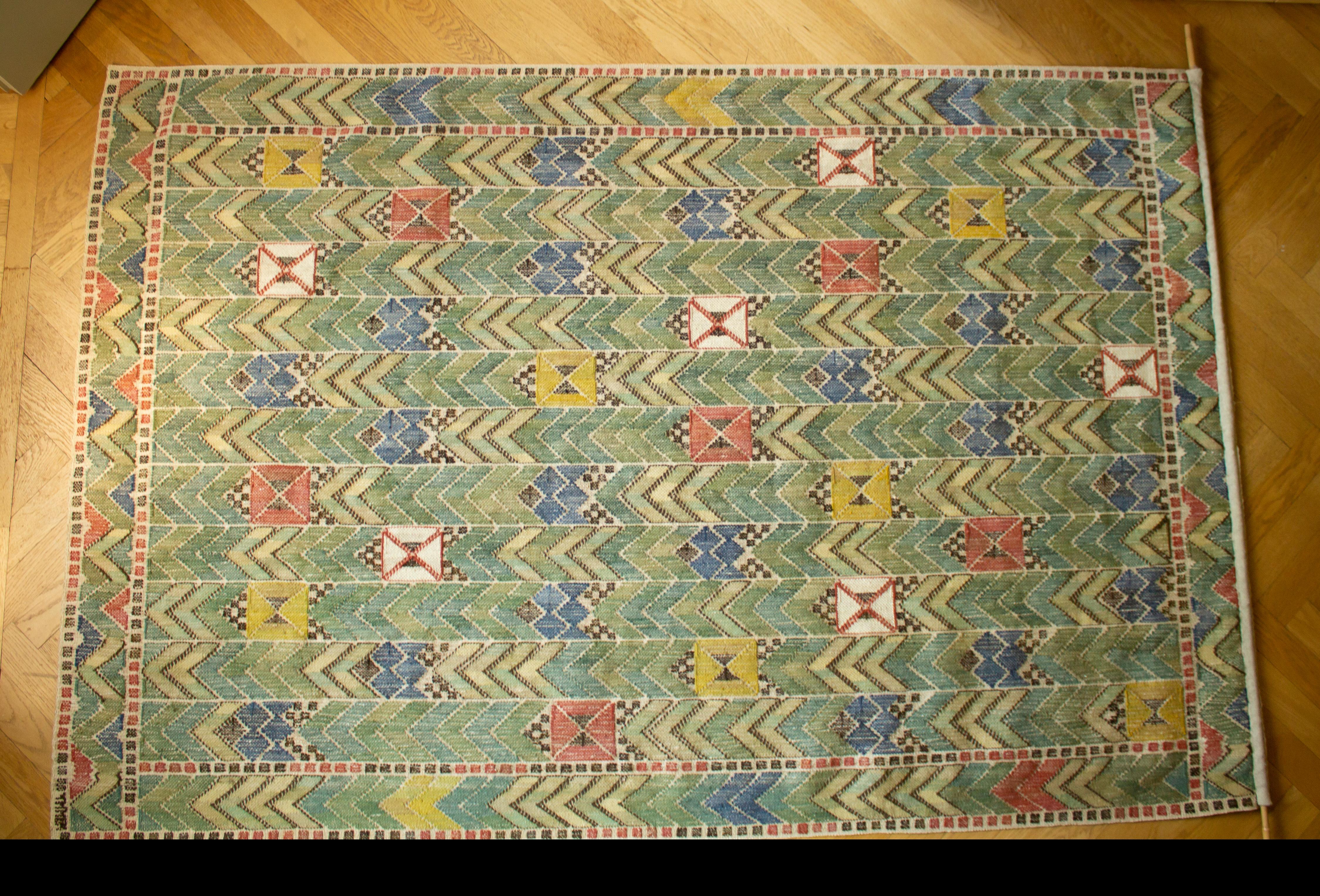 Scandinavian Modern Exhibited Vintage Wallhanging Tapestry 