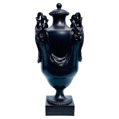 Exhibited Wedgwood & Bentley Basalt Ware Four-Handled Vase Exhibited Wedgwood & Bentley Basalt Ware Four-Handled Vase