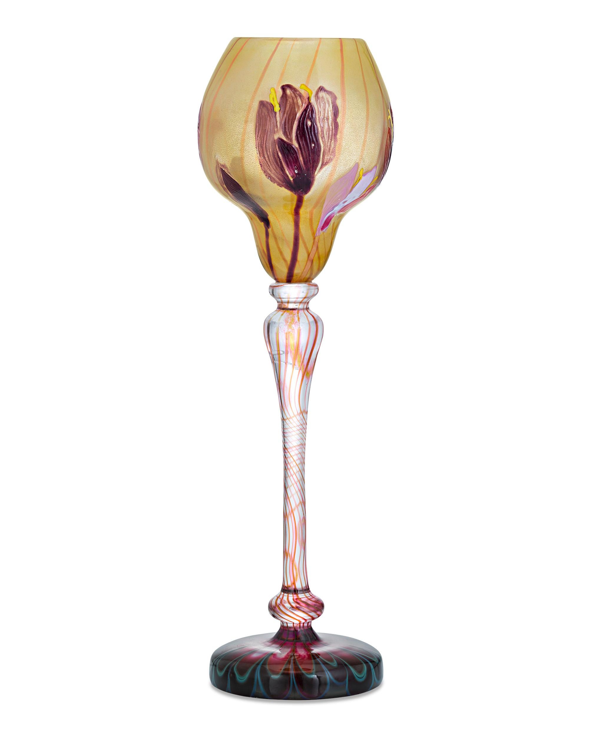 French Exhibition Art Glass Vase by Émile Gallé