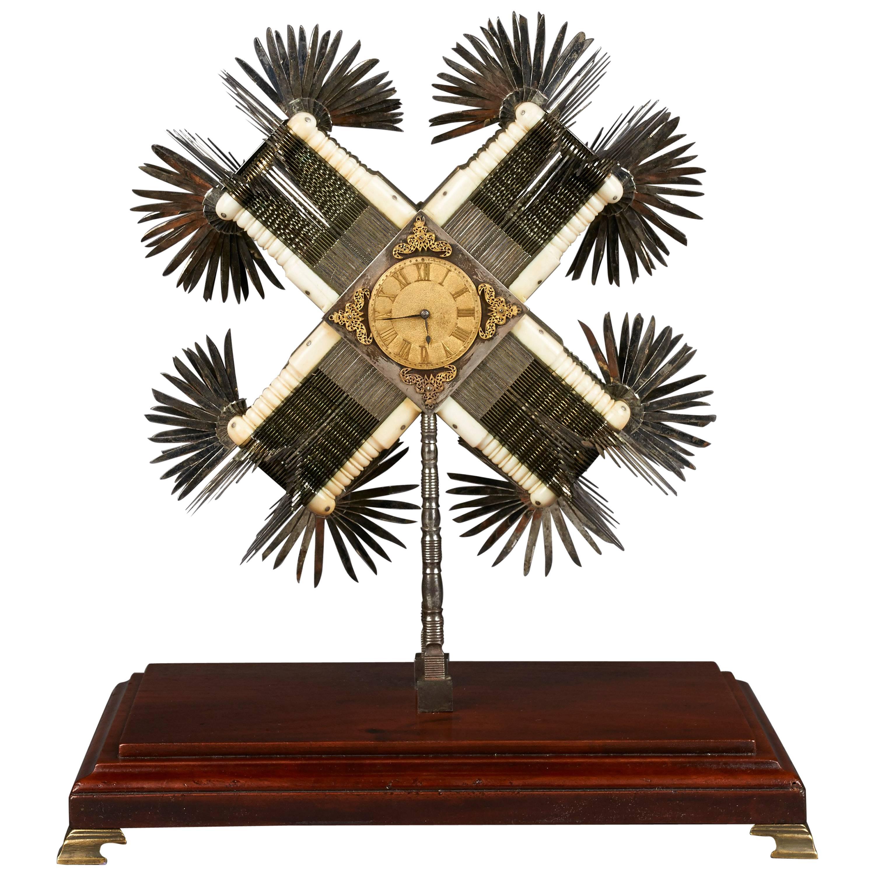 Exhibition Knife Clock, England, circa 1785 For Sale