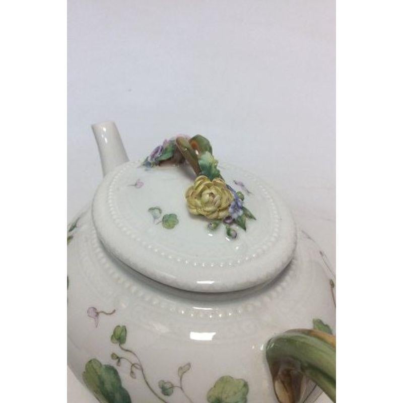 20th Century Exhibition Model Royal Copenhagen Flora Danica Tea Pot with Lid No. 3631 / 143 For Sale
