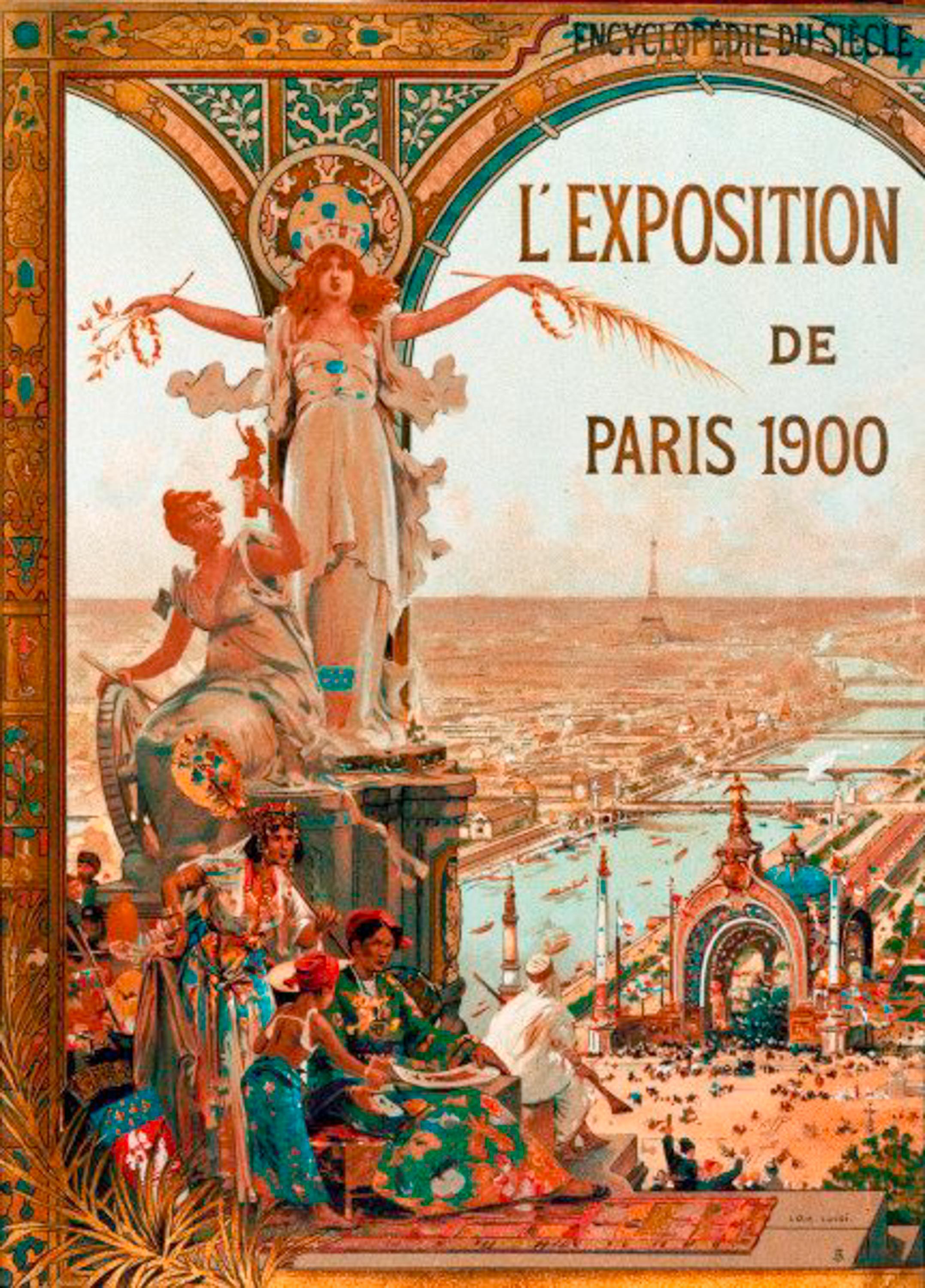 Rare antique Victorian silver plated and brass souvenir miniature book charm of the Exposition of Paris in France in 1900. The charm showcases a tiny black and white photo album of some pavilions during the fair. The photos are a bit faded and foxed