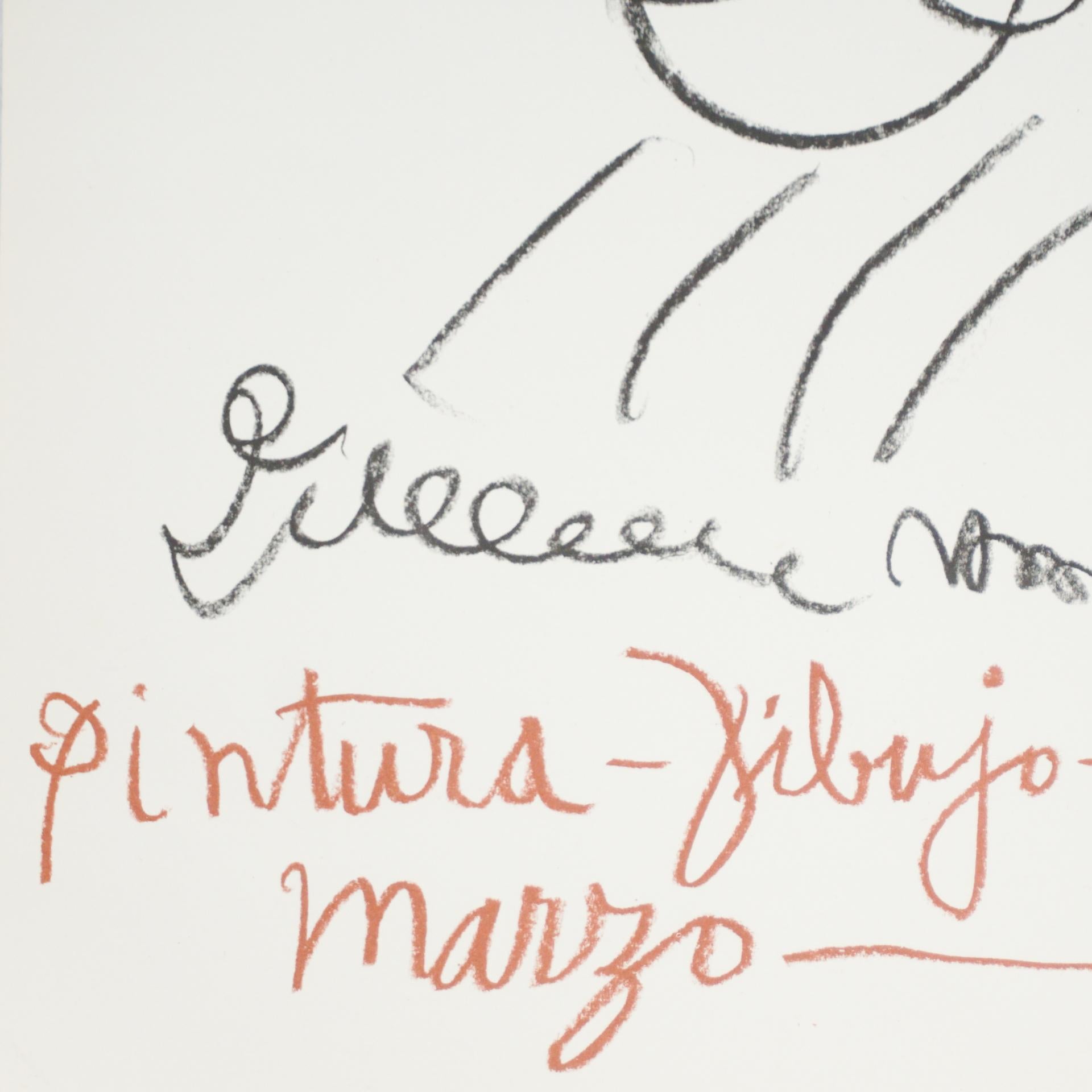 Manifesto della mostra di Pablo Picaso, 1968.
Poster della sua mostra presso la Galleria 