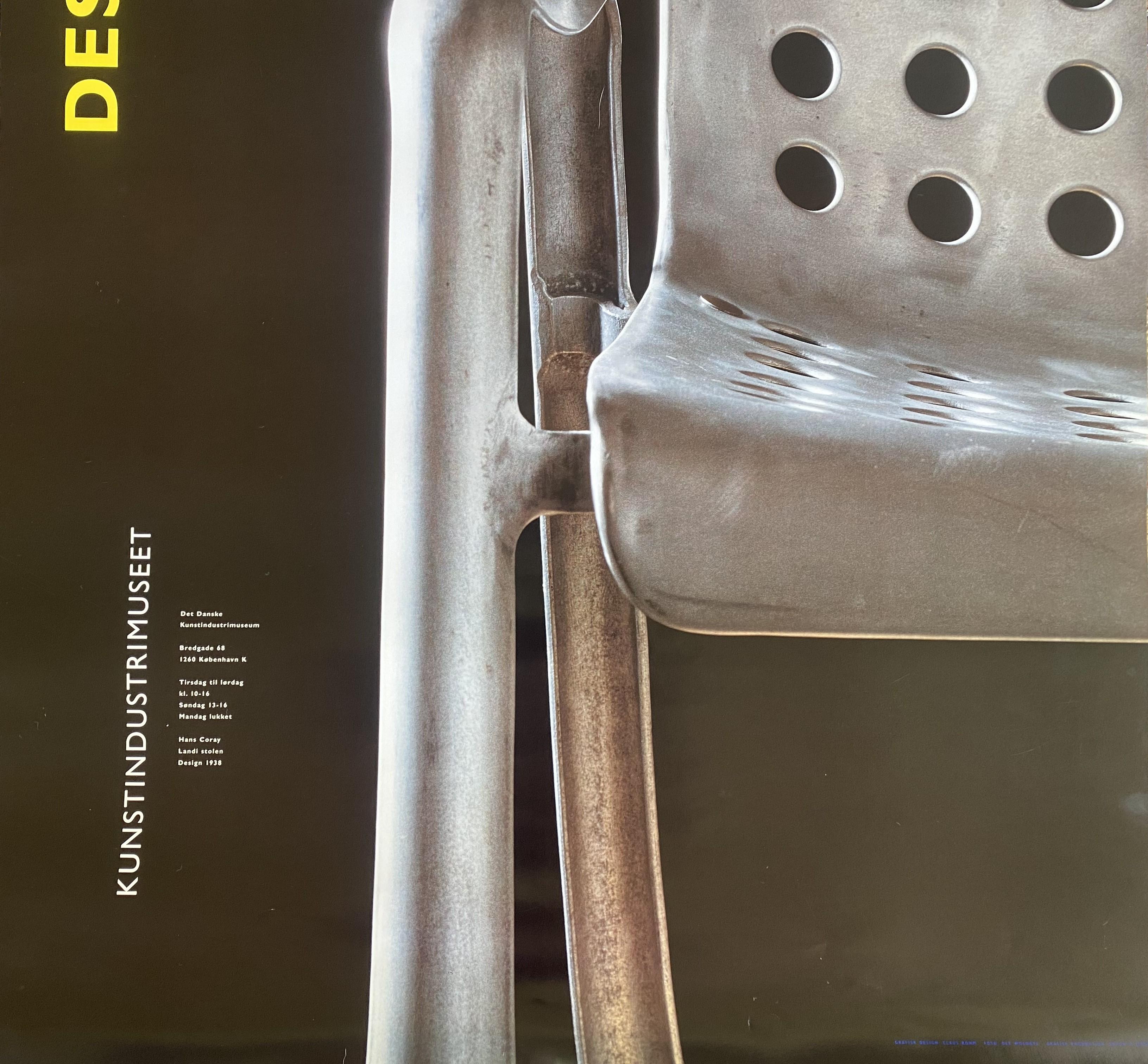 Cartel de la exposición Hans Coray Design Siglo XX Museo del Diseño de Dinamarca Danés en venta