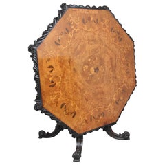 Exhibition Quality 19th Century Walnut and Marquetry Breakfast Table