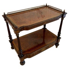 Exhibition Quality Antique Victorian Amboyna Wood Free Standing Lamp Table