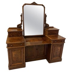 Exhibition Quality Antique Victorian Burr Walnut Dressing Table