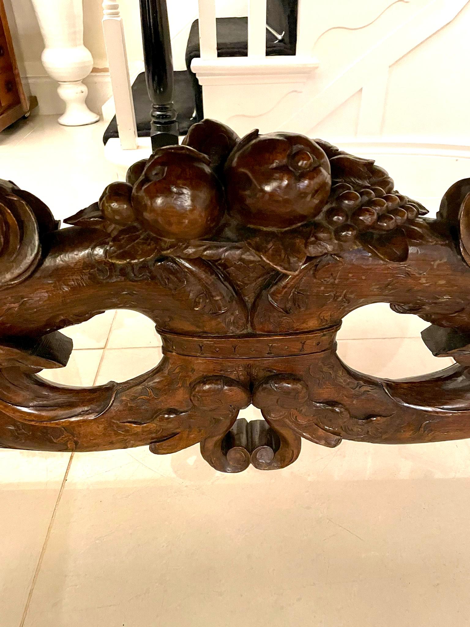 Exhibition Quality Antique Victorian Italian Carved Walnut Centre/Dining Table For Sale 10