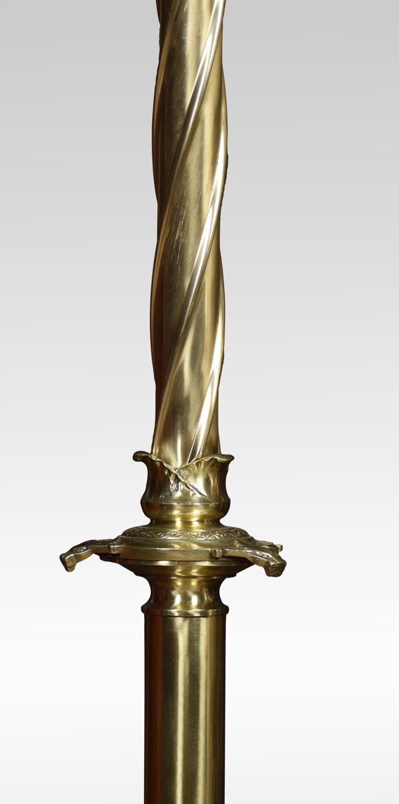 British Exhibition Quality Brass Standard Lamp