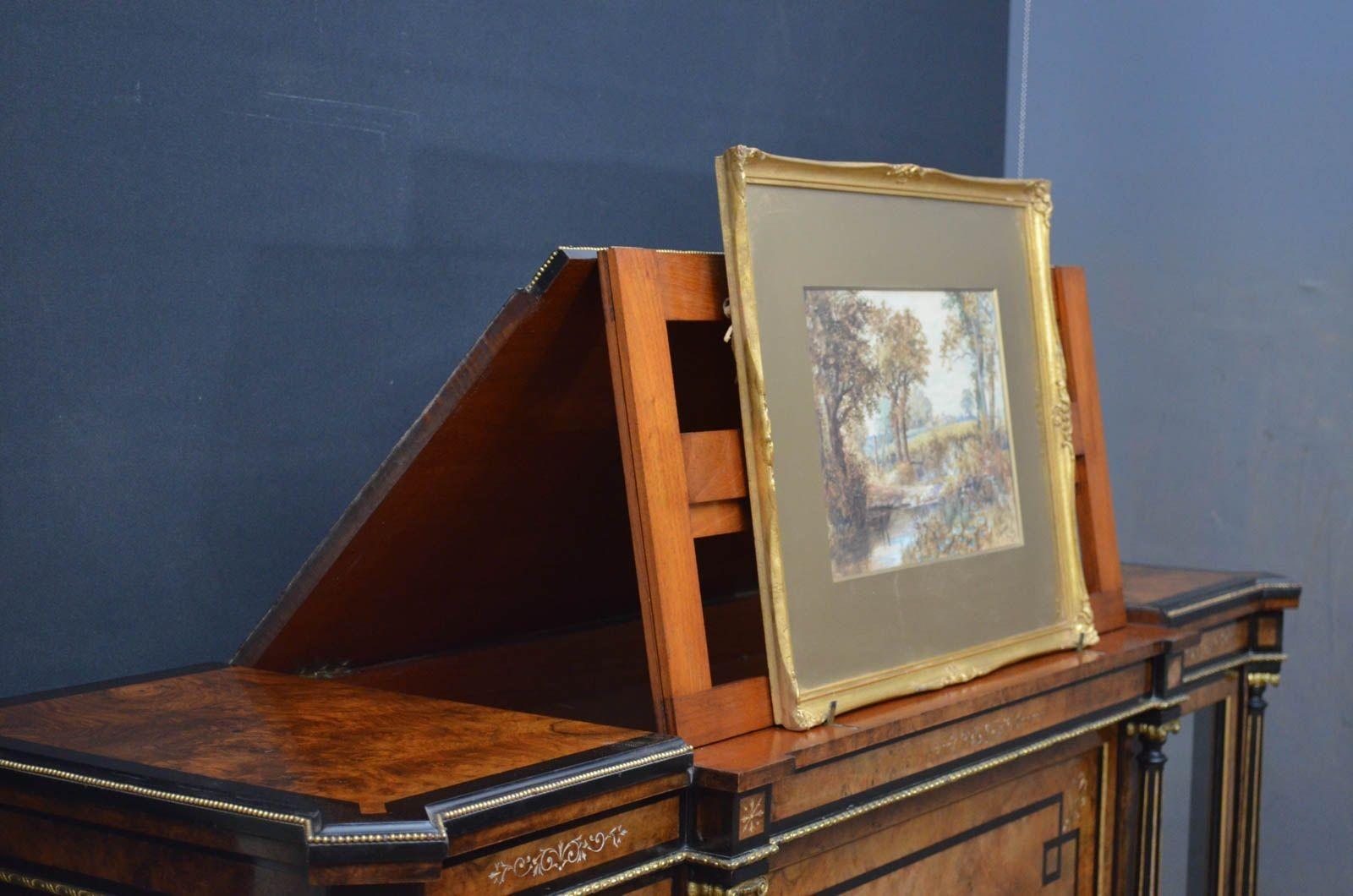 Vittoriano Credenza di qualità per esposizioni con supporto per quadri e contenitore in vendita