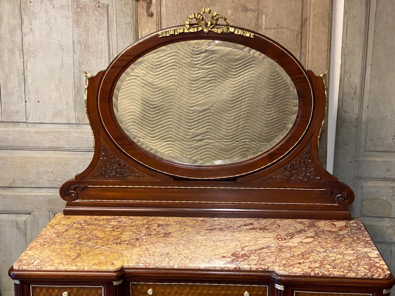 Marble Exhibition Quality French Dressing Table For Sale