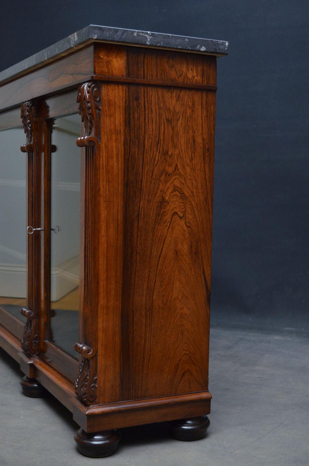 Exhibition Quality George IV Rosewood Bookcase Stamped James Winter 6