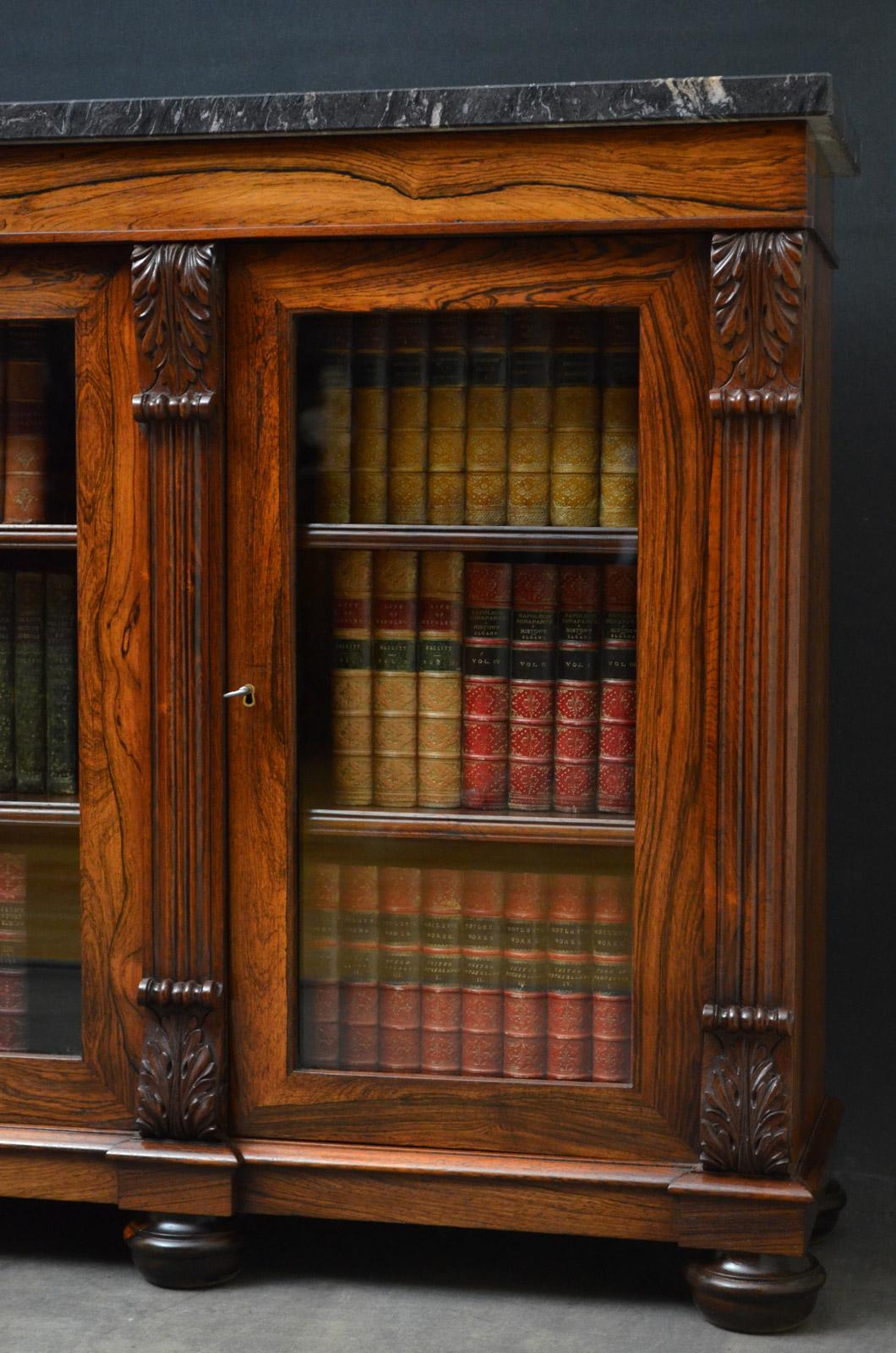 Exhibition Quality George IV Rosewood Bookcase Stamped James Winter 2