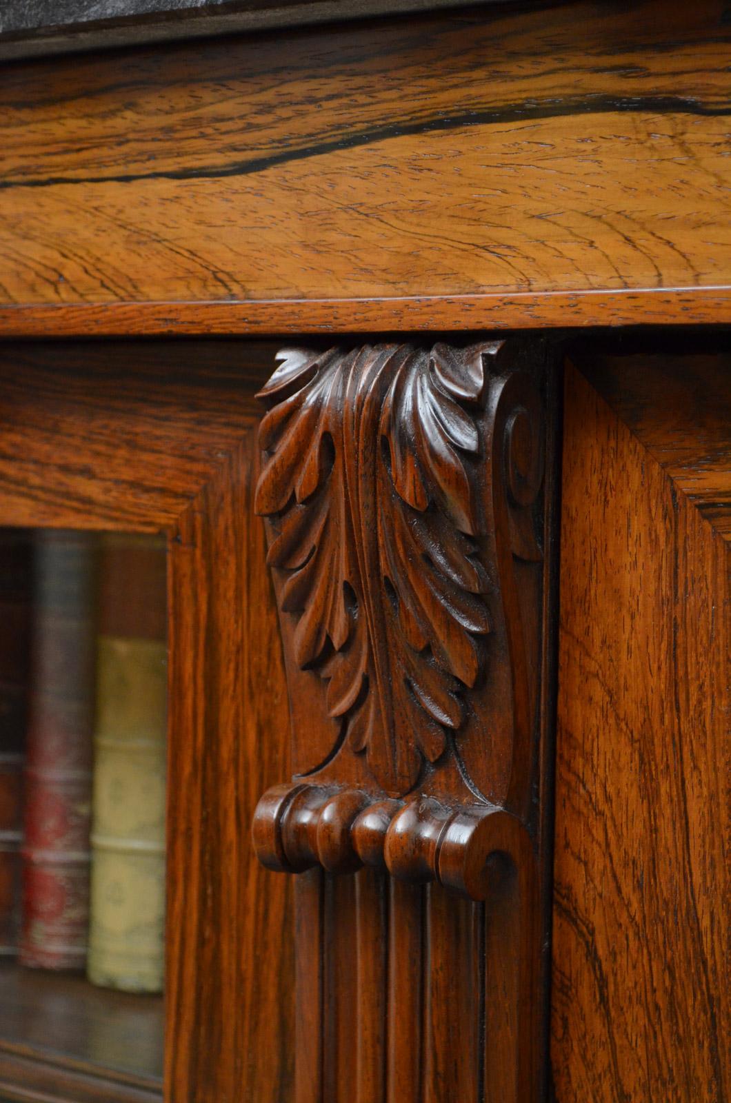 Exhibition Quality George IV Rosewood Bookcase Stamped James Winter 3