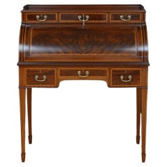 Retro Exhibition Quality Mahogany Cylinder Desk, Maple & Co