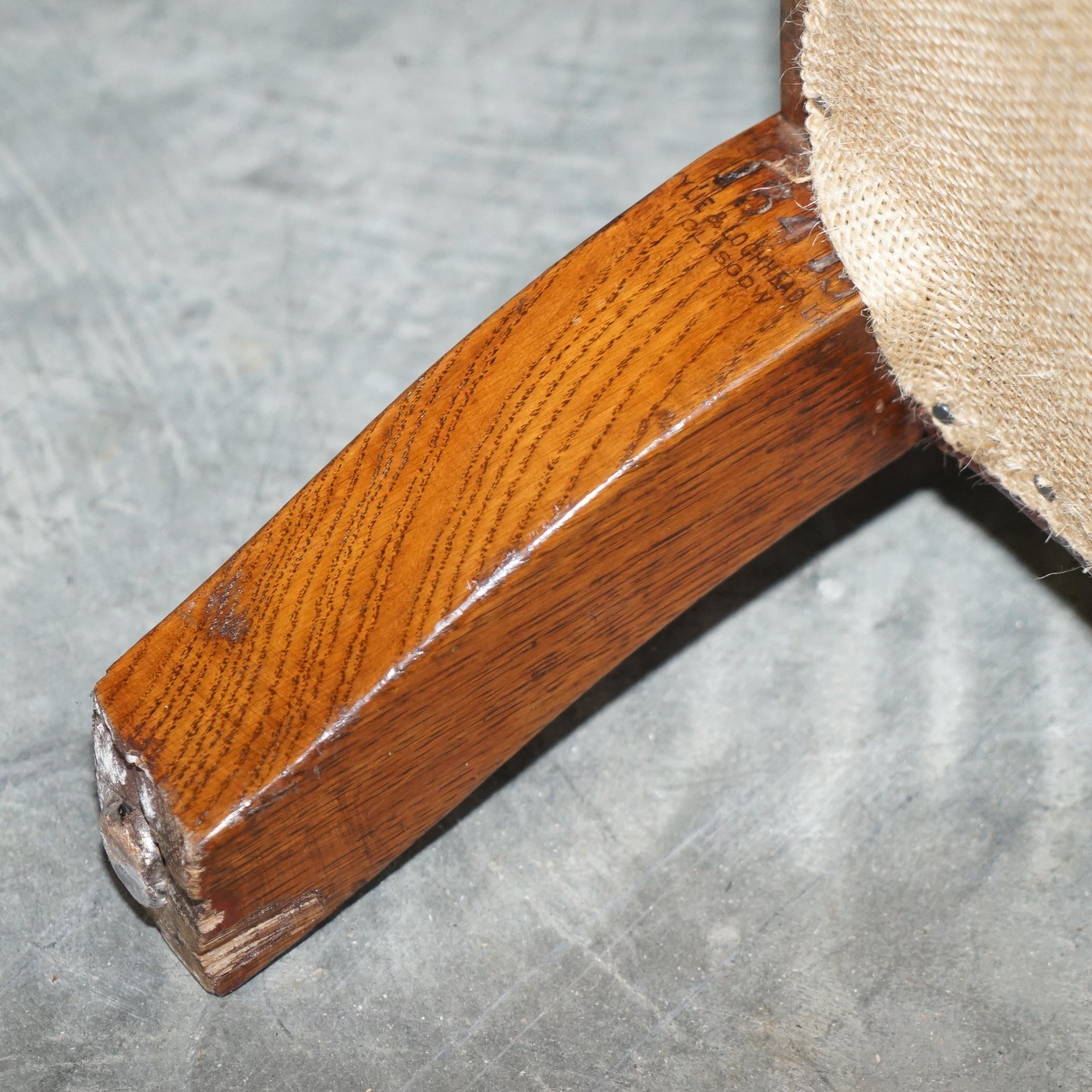 Calidad de exposición Sofá Wylie & Lochhead 1860 Glasgow Chesterfield de cuero marrón 11