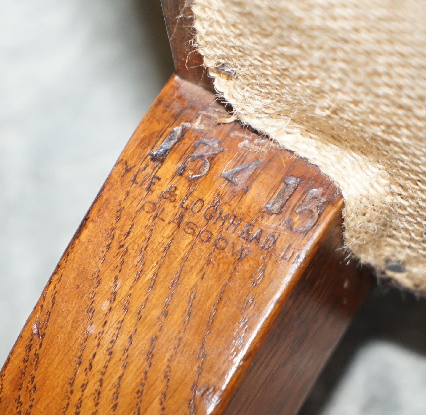 Wylie & Lochhead 1860 Glasgow Chesterfield Braunes Leder-Sofa in Qualität (Hochviktorianisch) im Angebot