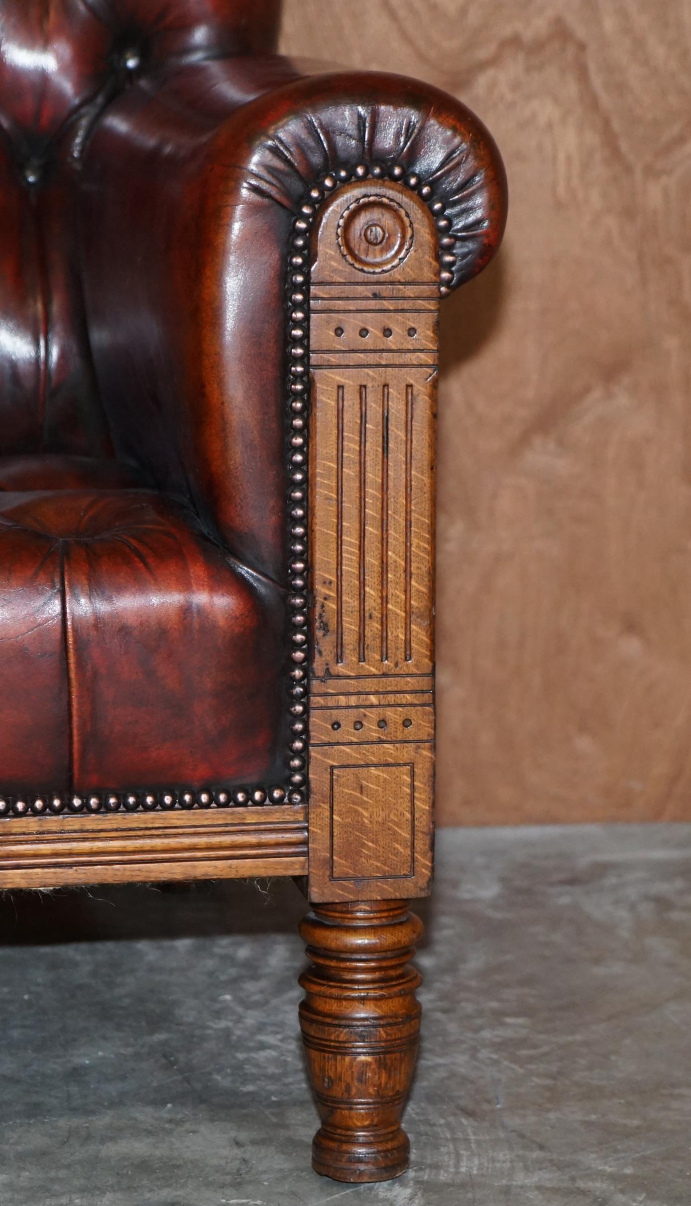 Wylie & Lochhead 1860 Glasgow Chesterfield Braunes Leder-Sofa in Qualität (Schottisch) im Angebot