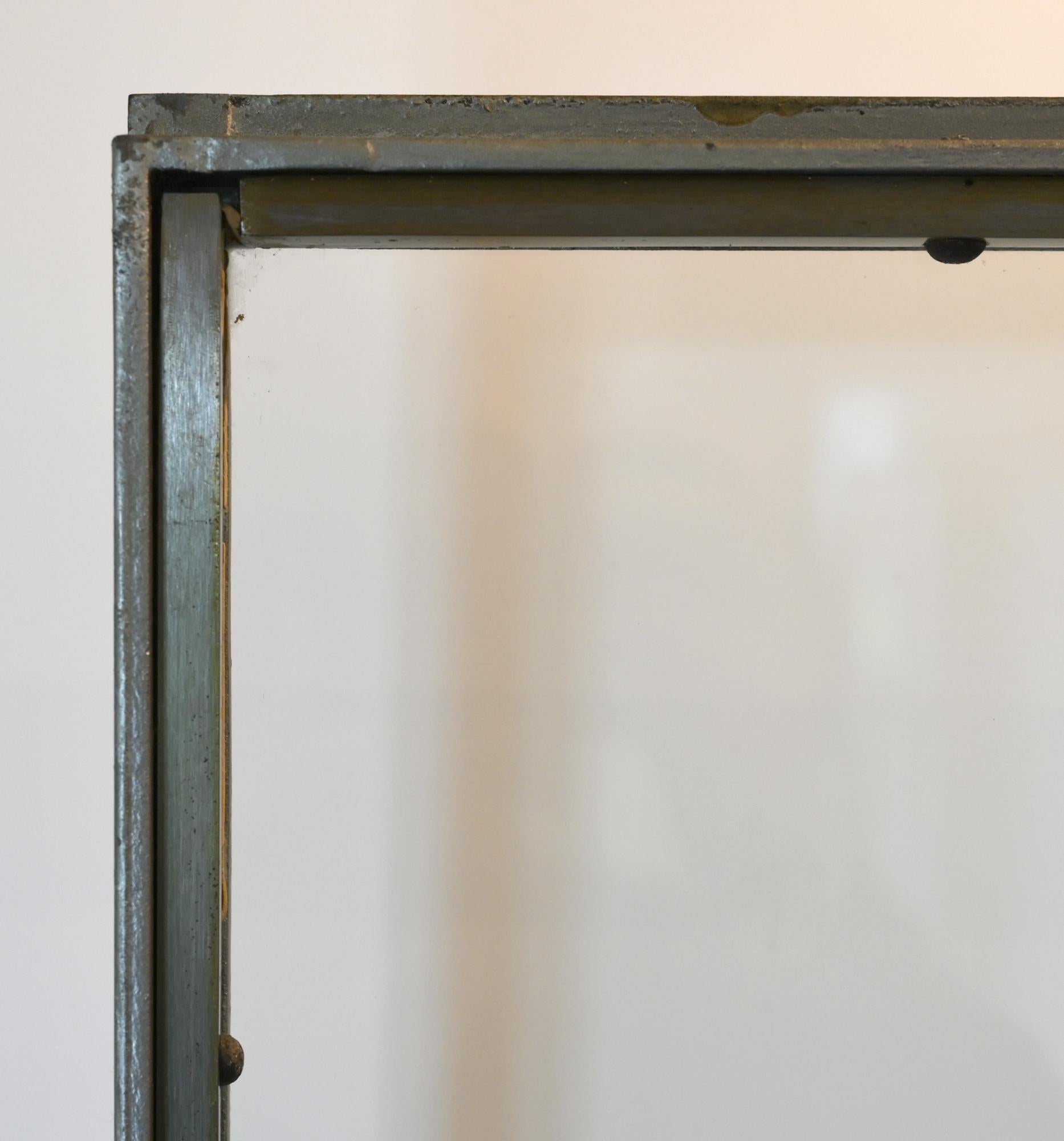 Exhibition Showcase, One of Two Museum Showcase Iron Vitrine, Italy, 1920-1930 In Good Condition For Sale In Epfach, DE