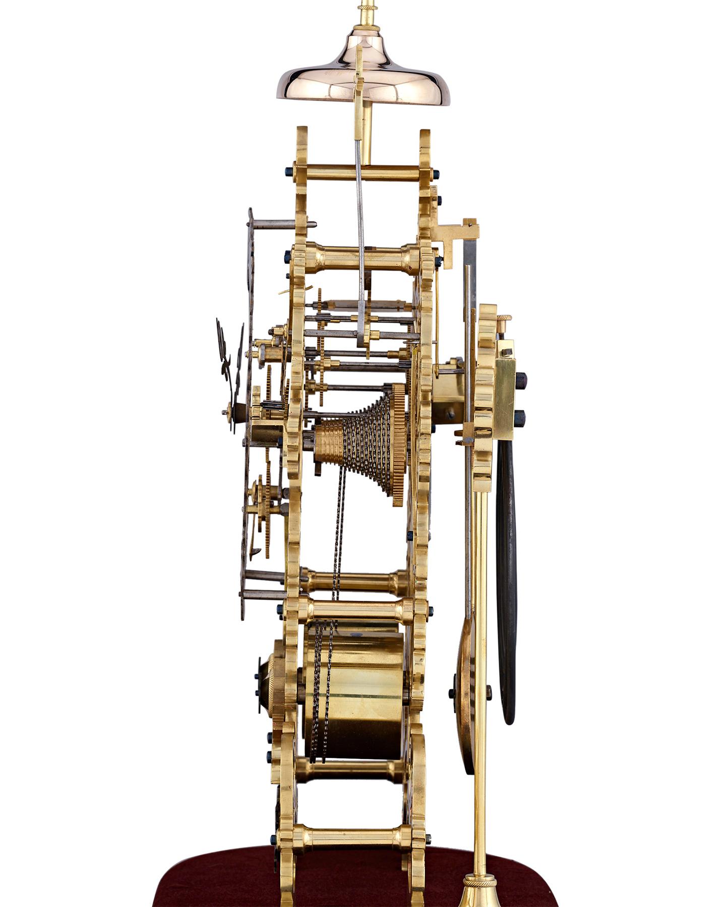 English Exhibition Skeleton Clock by J. Smith & Sons of Clerkenwell