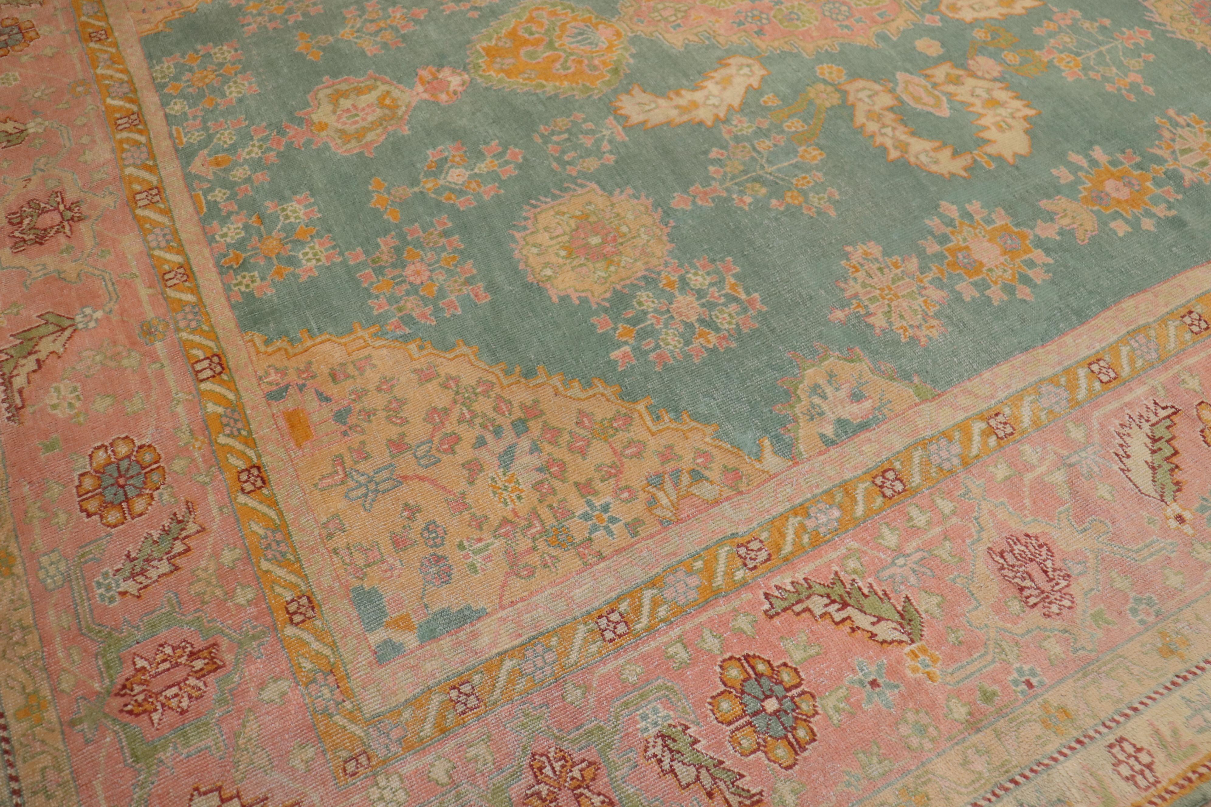 teal and pink rugs