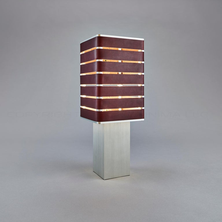 Exigen by Mnima, Table Light Sculpted from Solid Aluminum, Modern, Minimal In New Condition For Sale In Prior Lake, MN