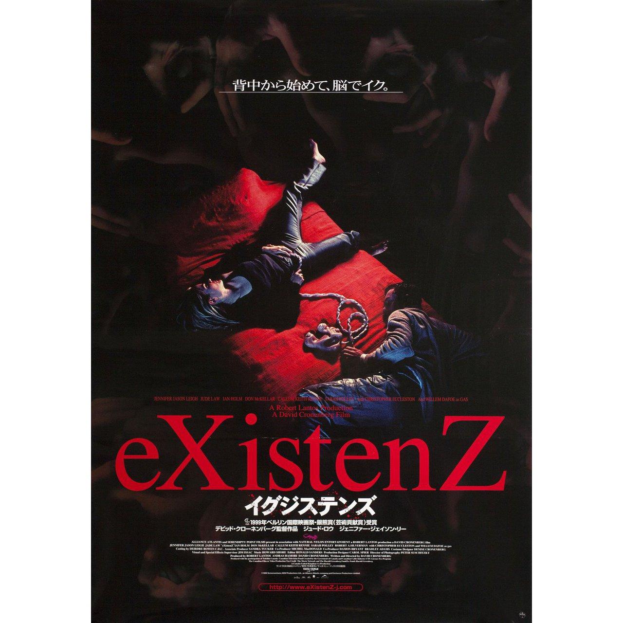 Original 1999 Japanese B2 poster for the film “eXistenZ” directed by David Cronenberg with Jennifer Jason Leigh / Jude Law / Ian Holm / Willem Dafoe. Fine condition, rolled. Please note: the size is stated in inches and the actual size can vary by