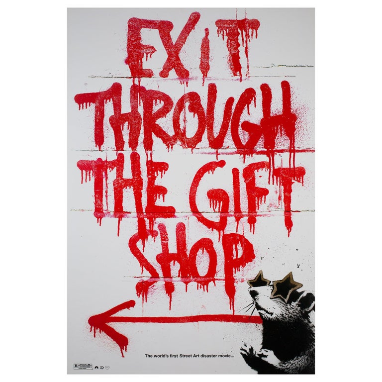 'Exit Through The Gift Shop' 2010 US 1 Sheet Film Poster, Banksy at 1stDibs