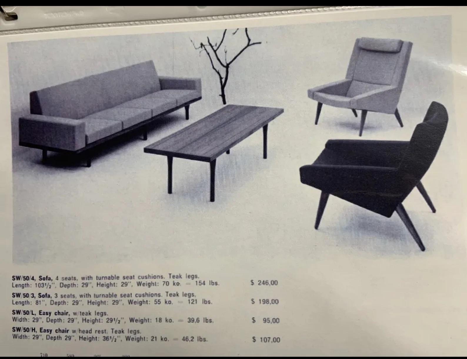EXL Divano in teak con bouclè Illum Wikkelsø della metà del secolo scorso. in vendita 7