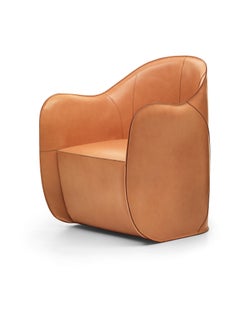 Poltrona e pouf ultraleggeri del 21° secolo, in pelle di cuoio