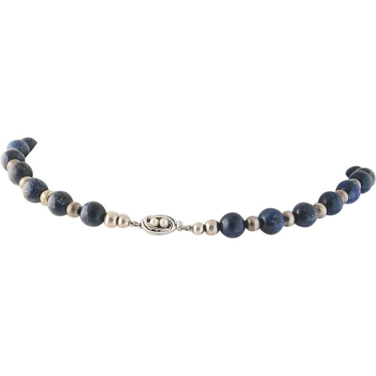 Contemporary Pre-appraised Exolette Silver Tanzanite Lapis Lazuli Cultured Pearl Parure For Sale