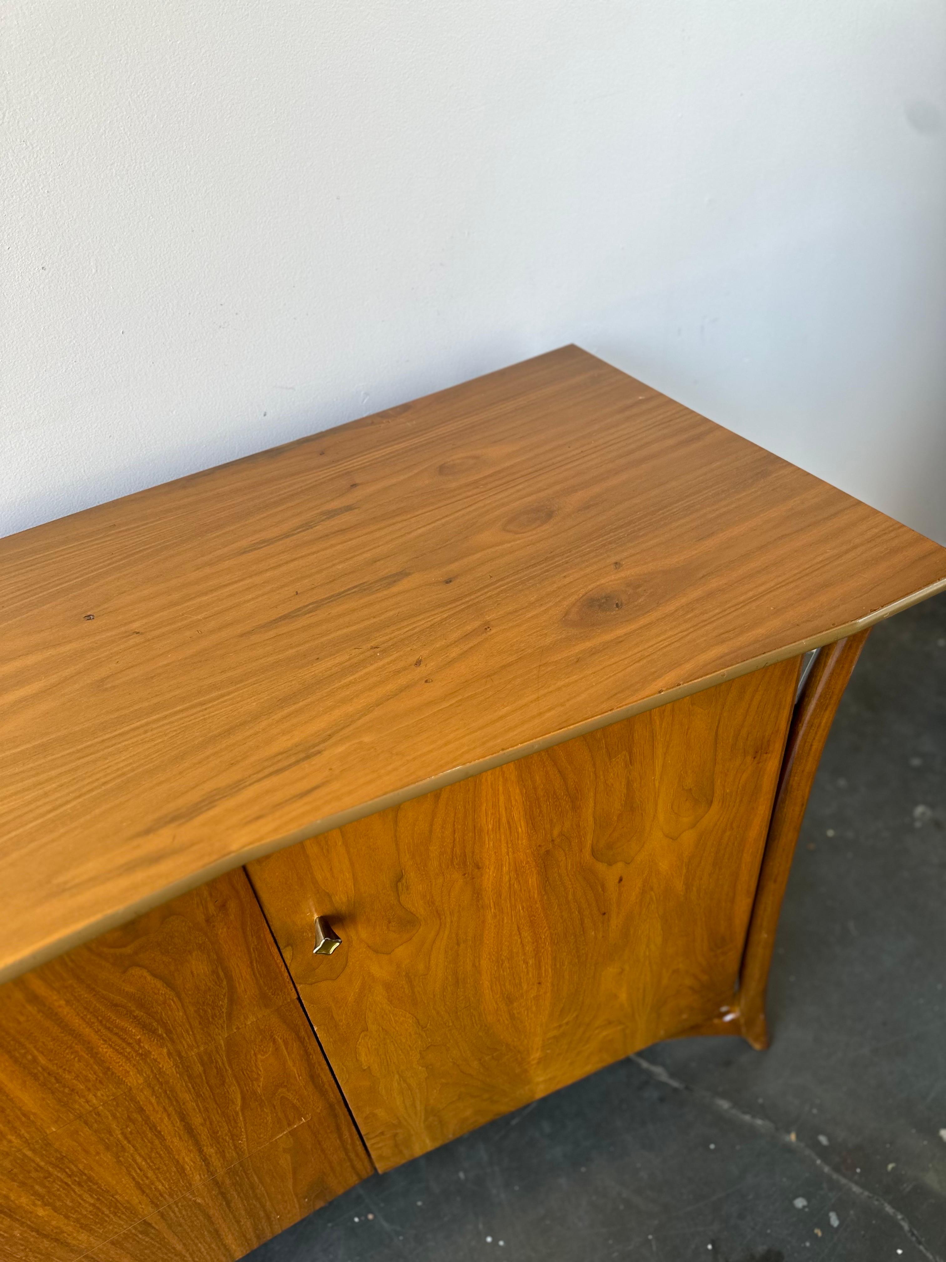 Exoskeleton MCM walnut dresser by Piet Hein, circa 1960 In Good Condition In Sayreville, NJ