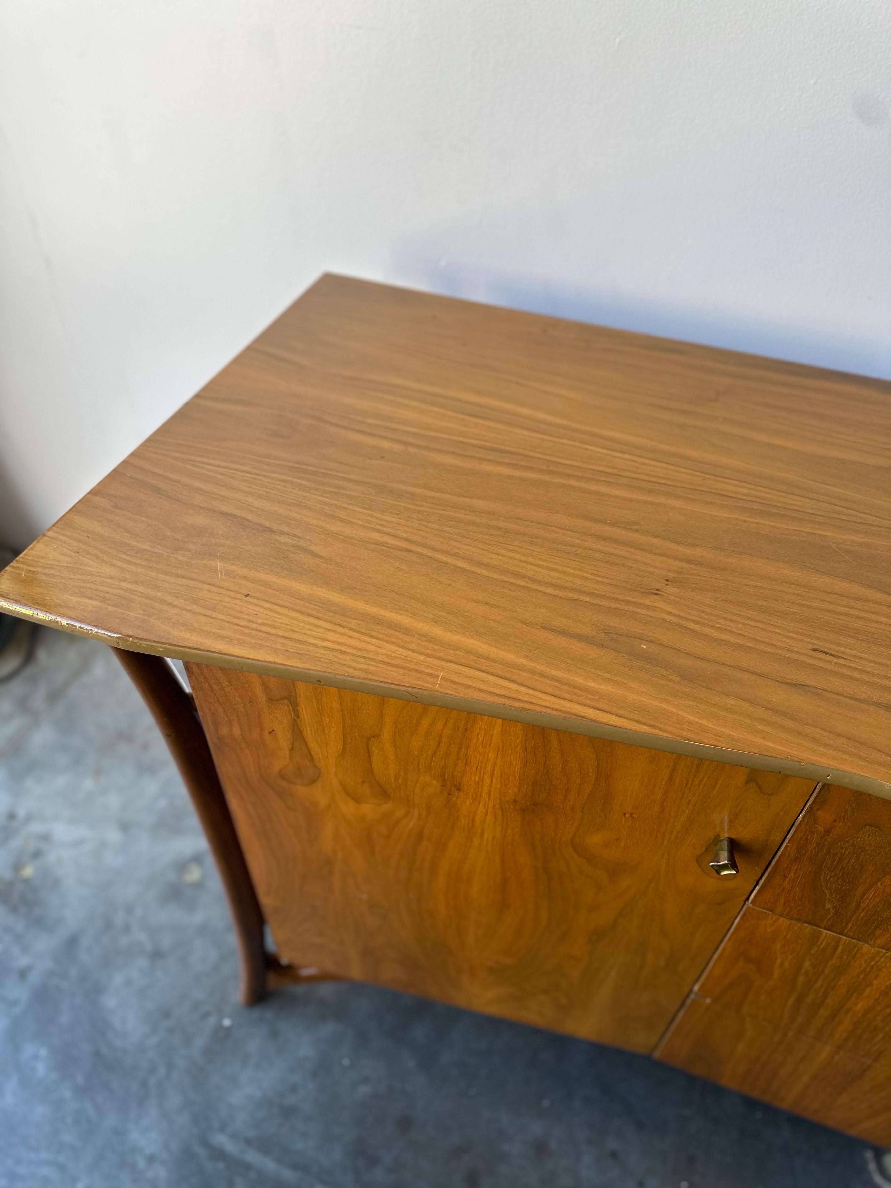 Walnut Exoskeleton MCM walnut dresser by Piet Hein, circa 1960