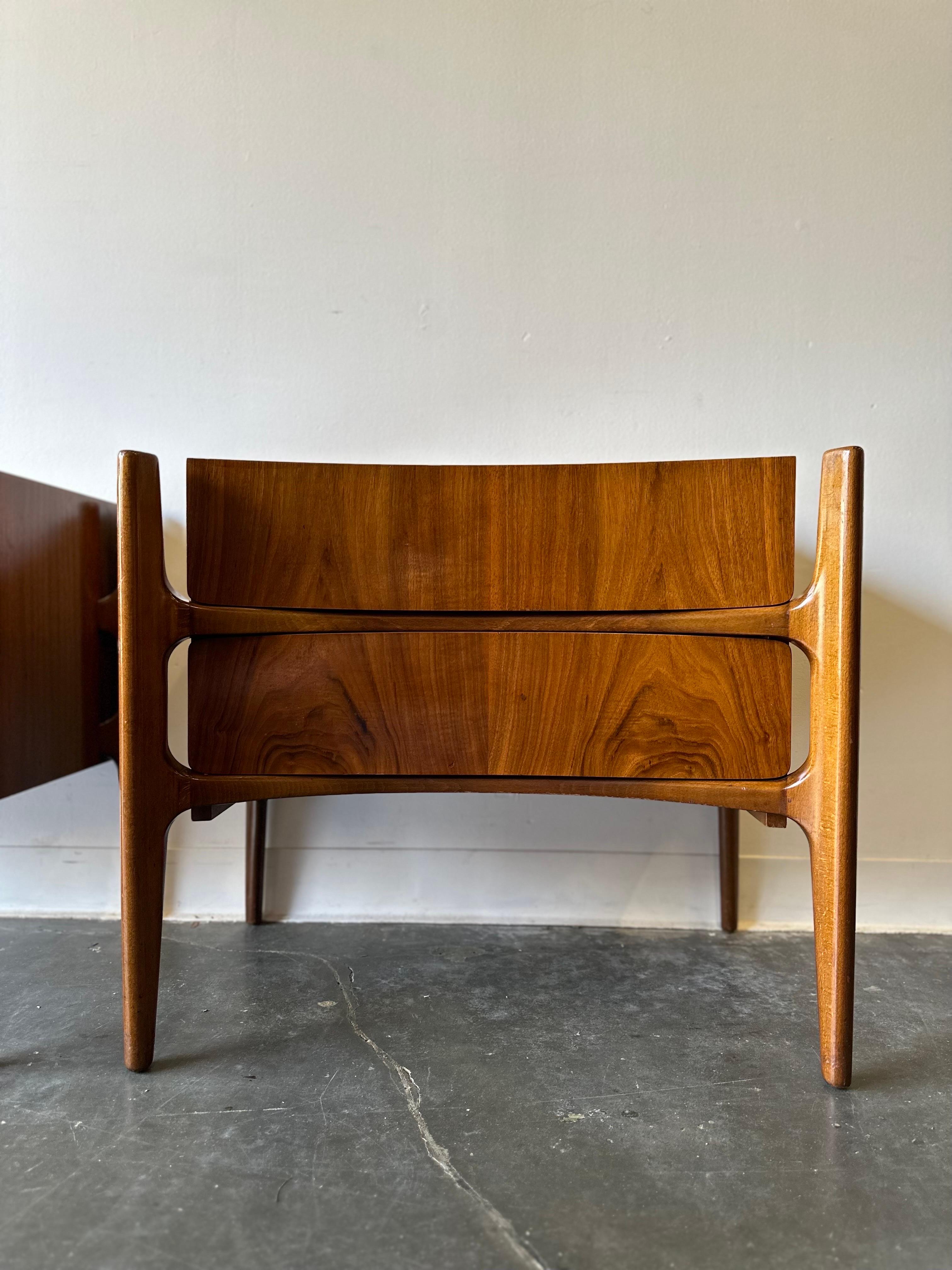 Mid-20th Century Exoskeleton Nightstands by William Hinn circa 1960 For Sale