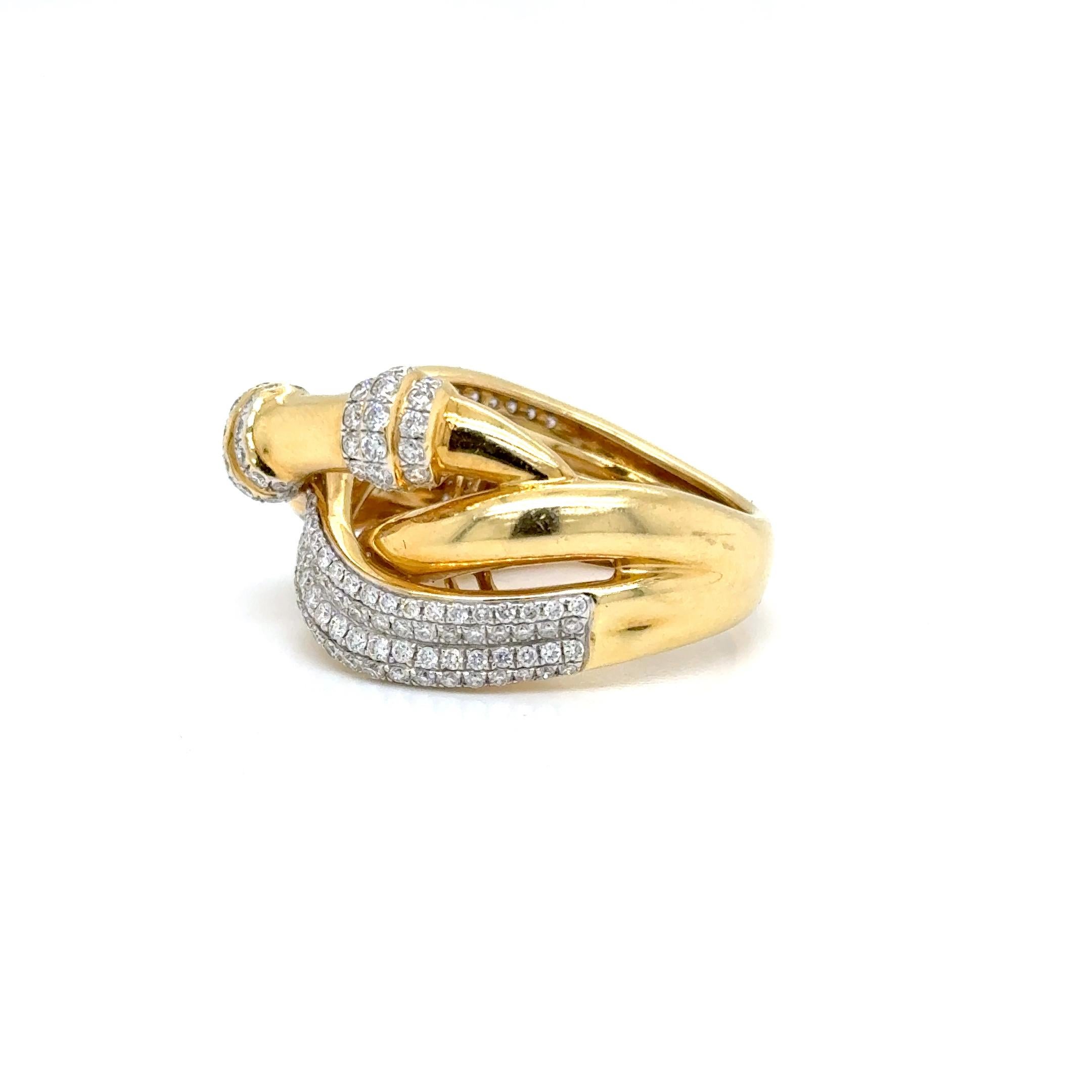 Donna Anello esotico 18Kt con diamanti 1,80 carati in vendita