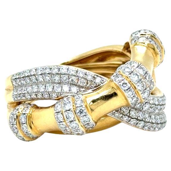 Exotic 18Kt Ring with Diamonds 1.80 cts